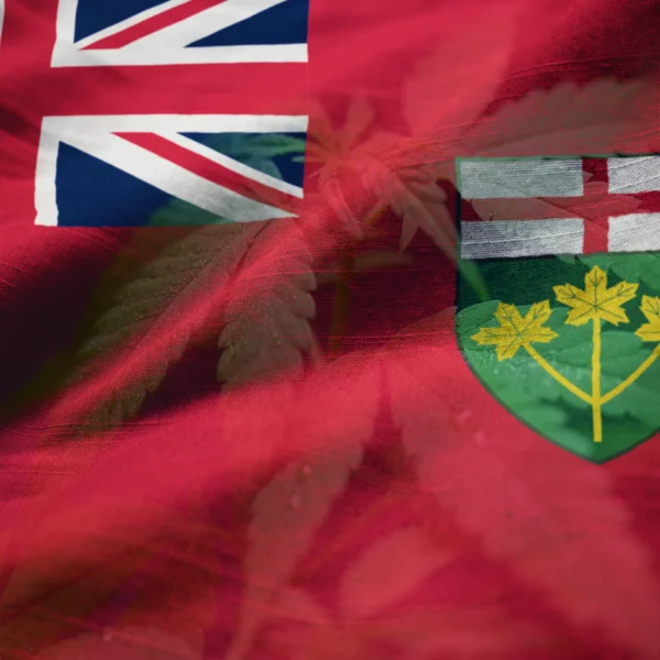 Ontario Flag Cannabis Leaf 01